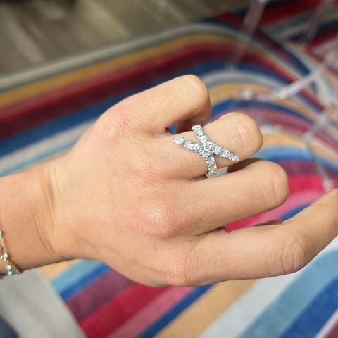 1.92ctw Vintage Diamond Bypass/Serpent Motif Ring