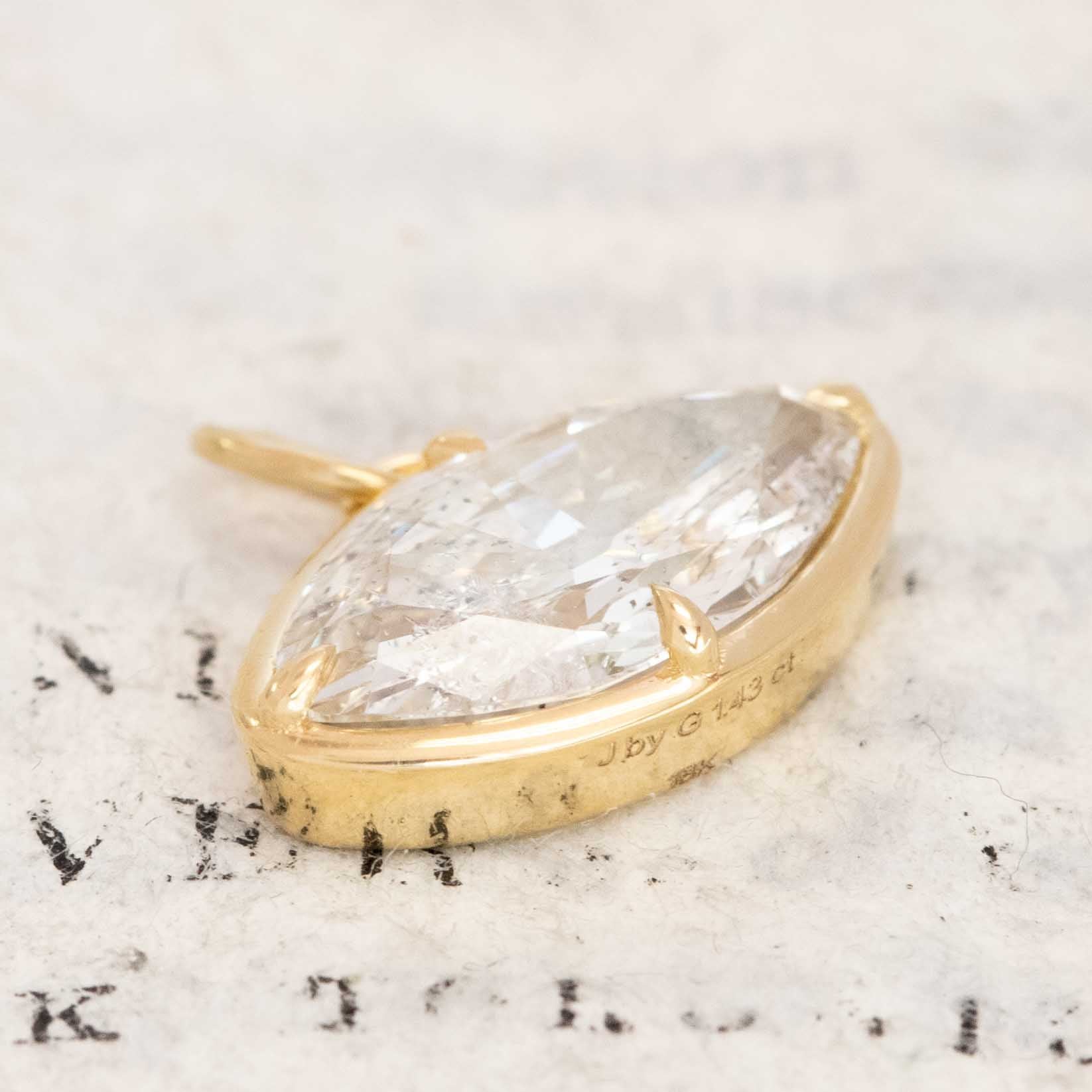 1.43ct Marquise Cut Diamond Pendant