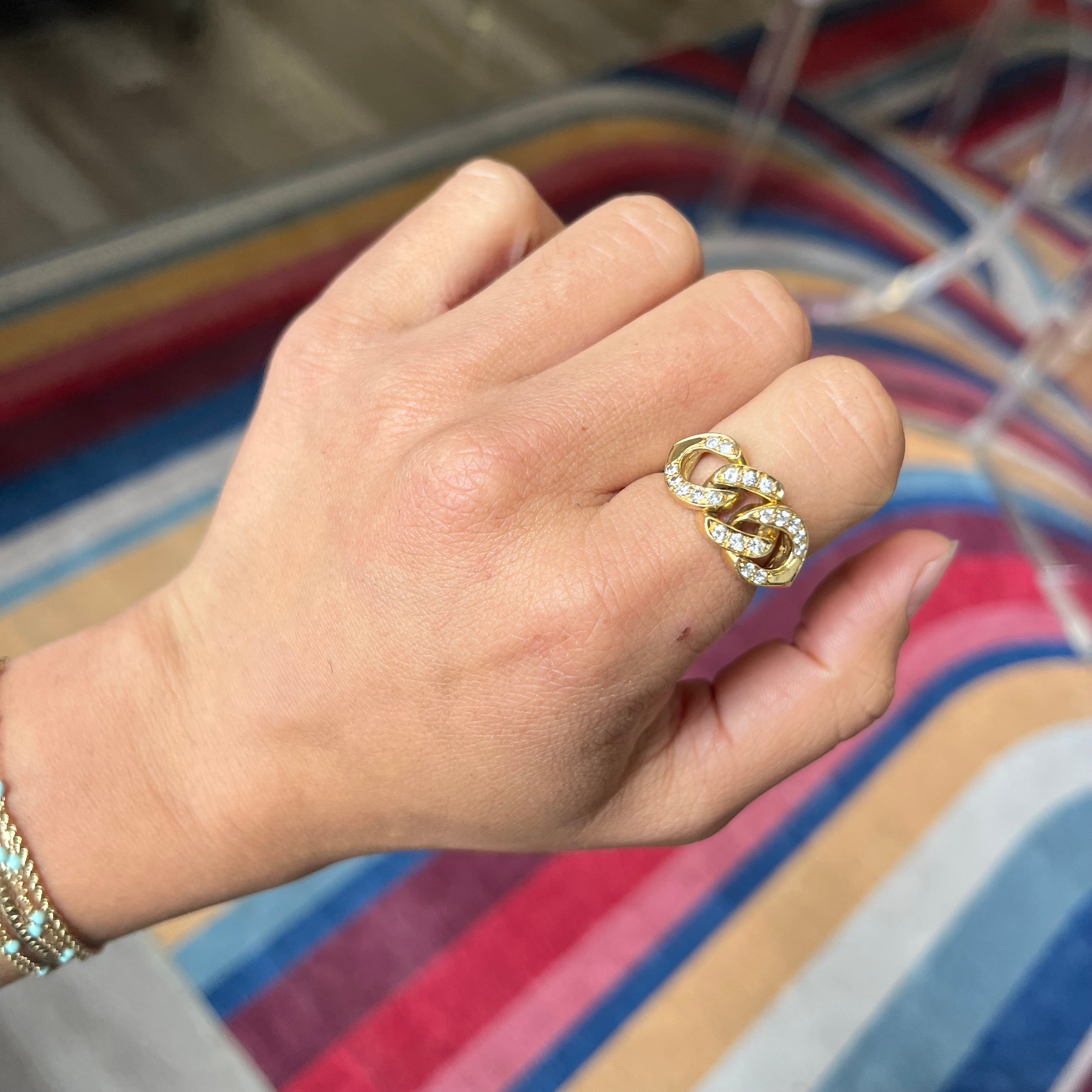 Vintage Diamond Chain Ring by Van Cleef & Arpels