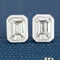 .81ctw Emerald Cut Diamond Bezel Stud Earrings