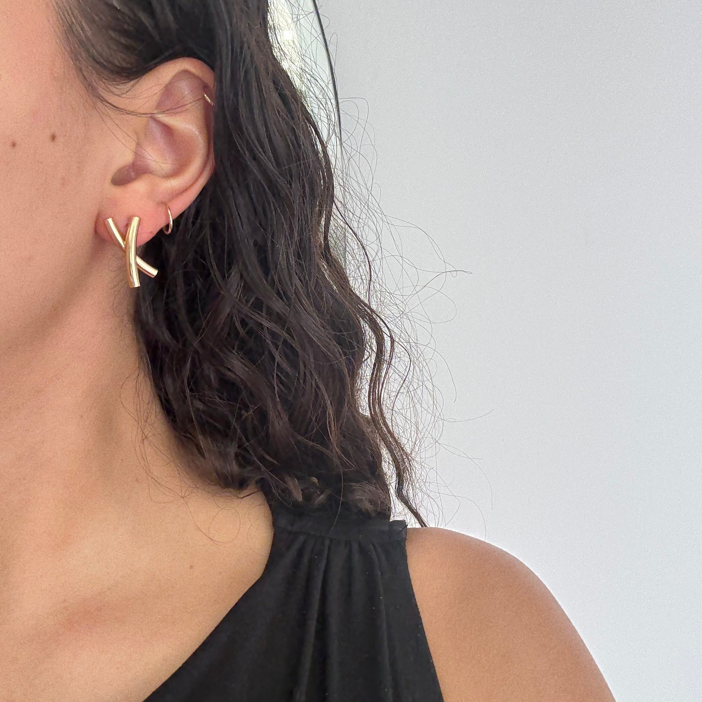 Vintage X Gold Earrings