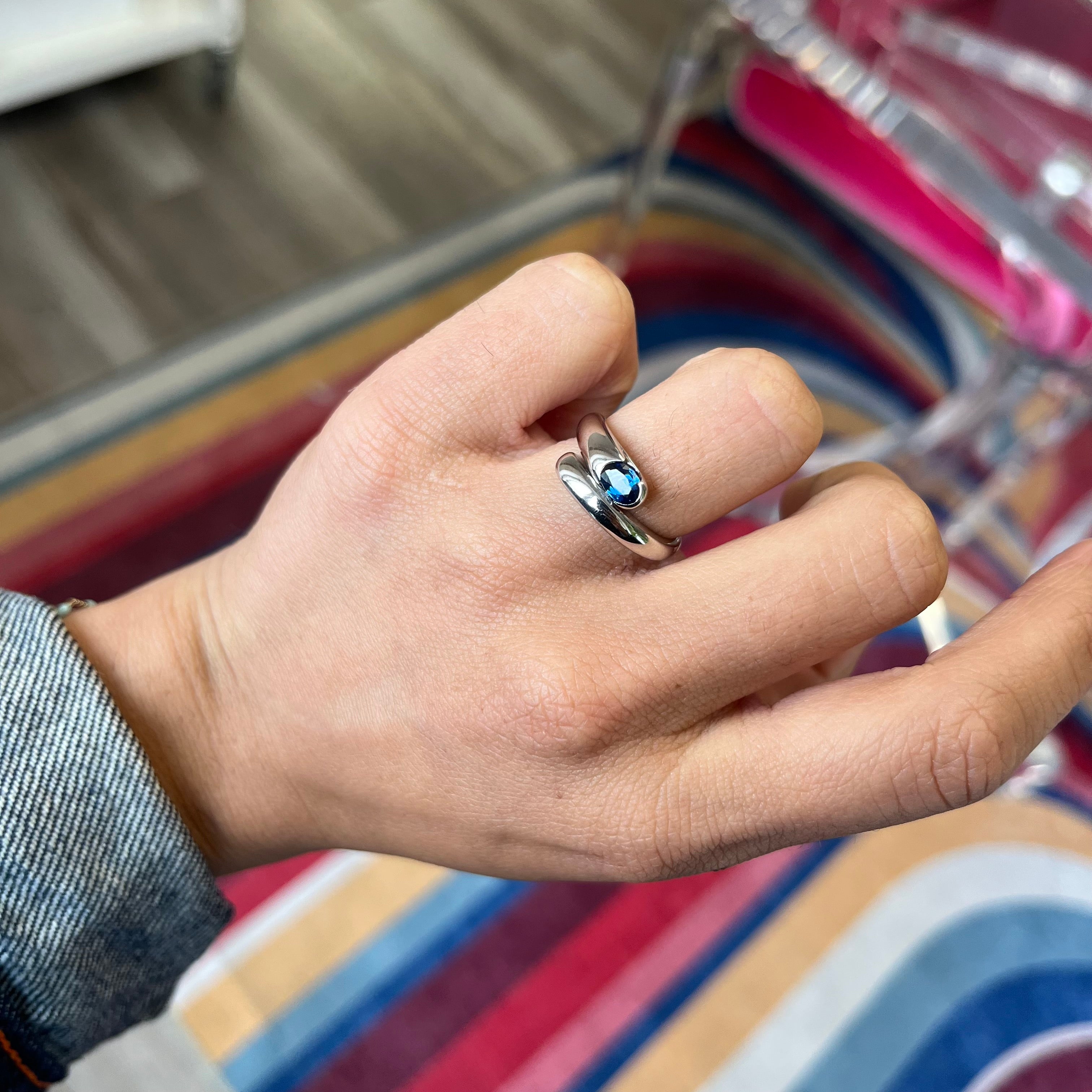 Vintage Serpenti Sapphire Ring by Bvlgari