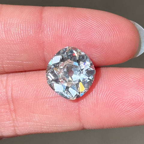 6.05ct Antique Lozenge Diamond Bezel Solitaire, GIA K SI2
