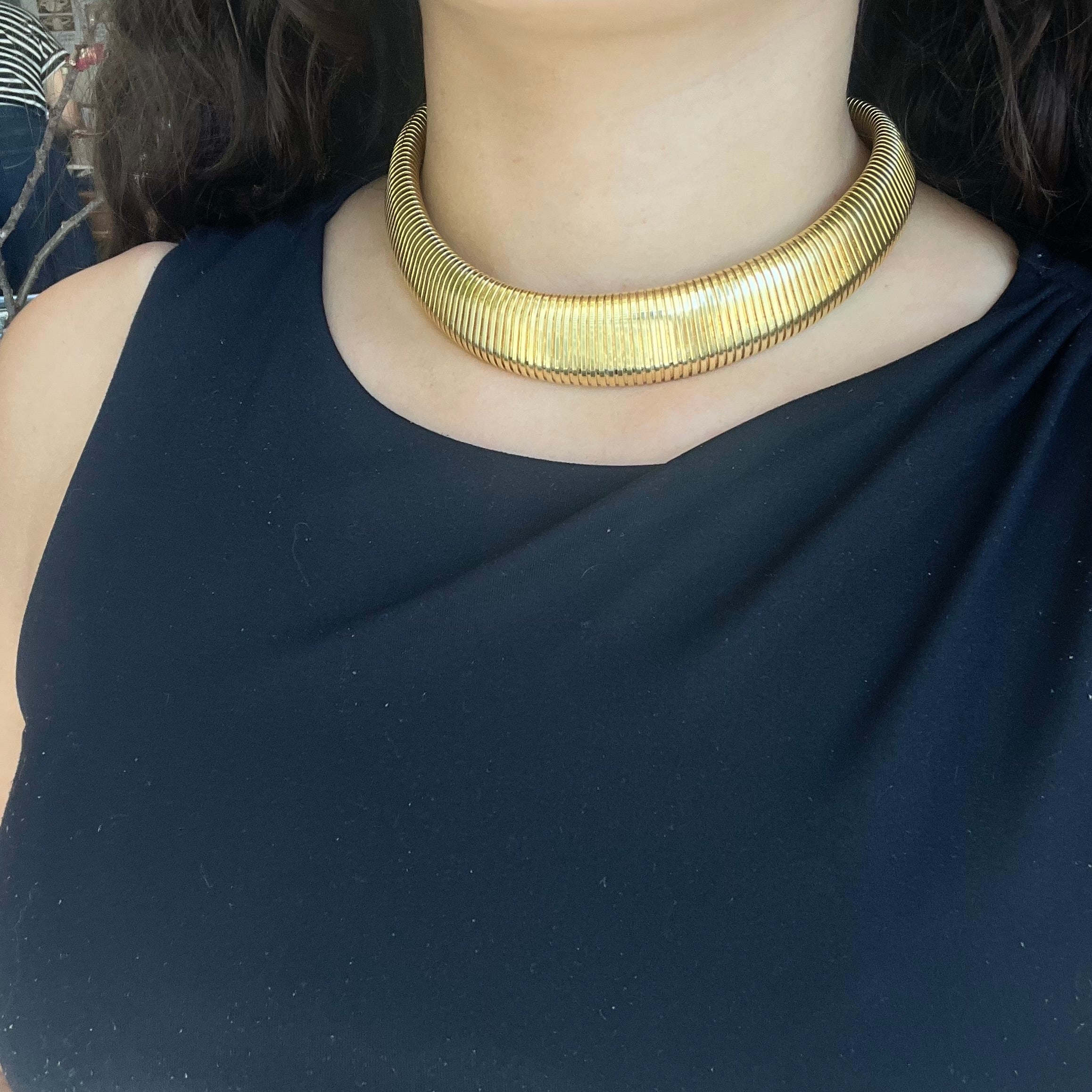 Vintage Italian Tubogas Choker Necklace