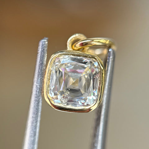 .66ct Cushion Cut Diamond Bezel Charm/Pendant