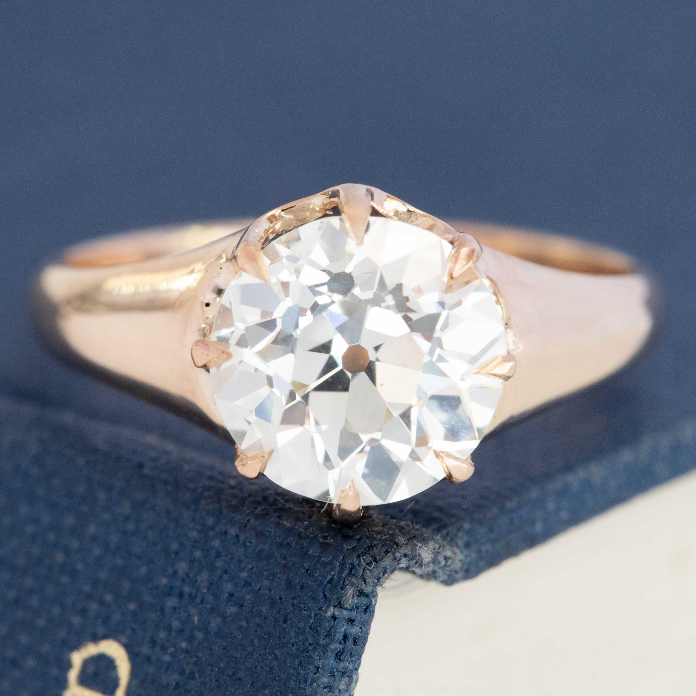 2.46ct Old European Cut Diamond Antique Solitaire, GIA K VS2