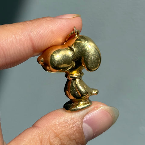 RARE Vintage Gold Snoopy Pendant, by Cartier
