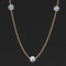 1.03ctw Round Rose Cut Diamond Station Necklace