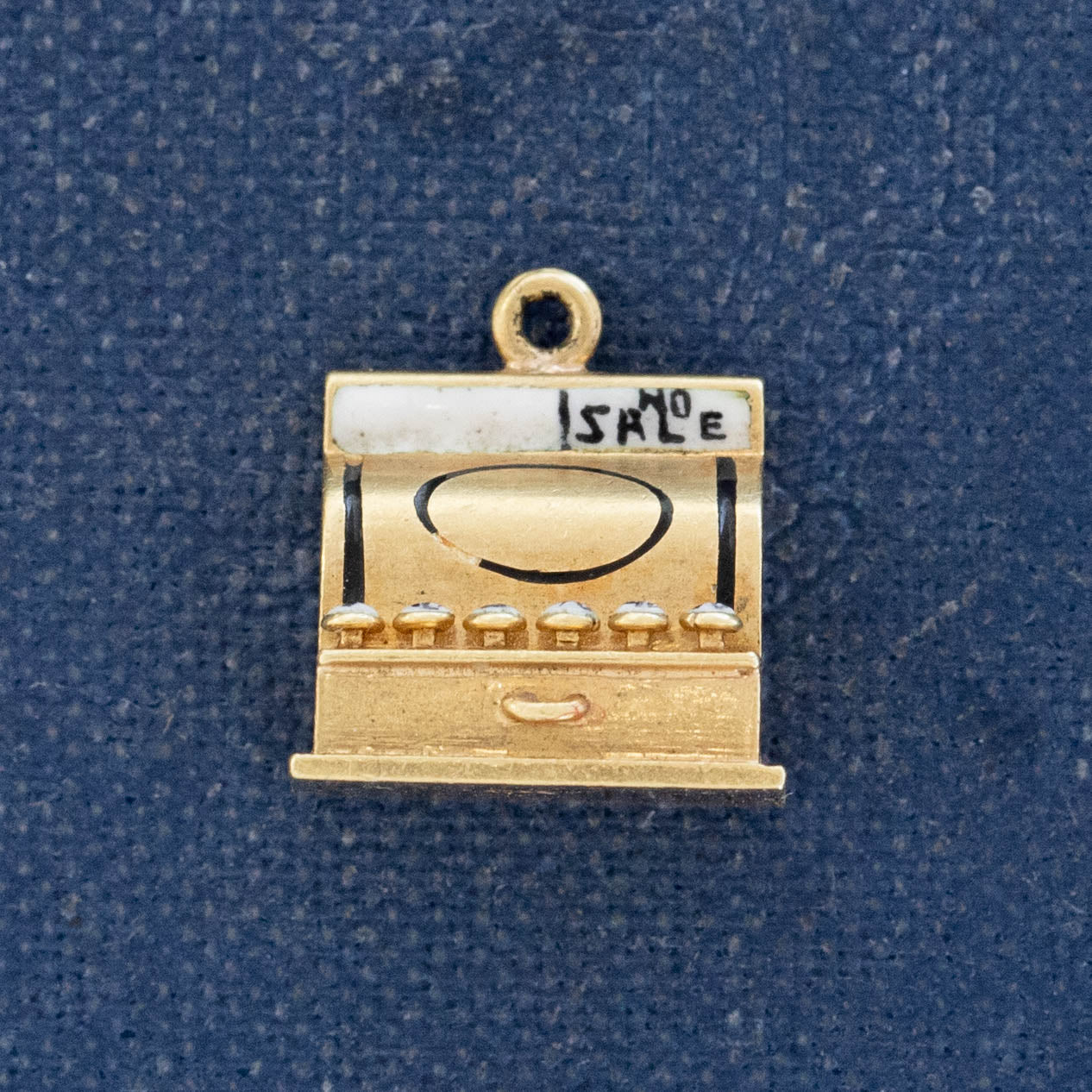 Vintage Enamel Cash Register Charm