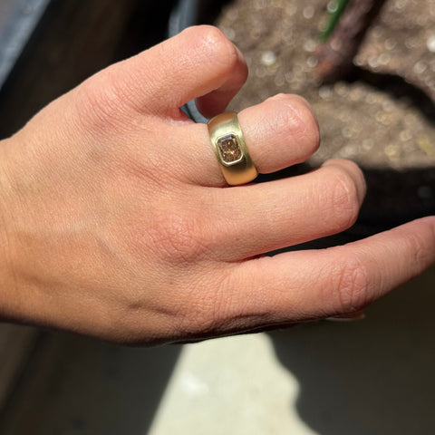 1.53ct Radiant Cut Diamond Cigar Ring