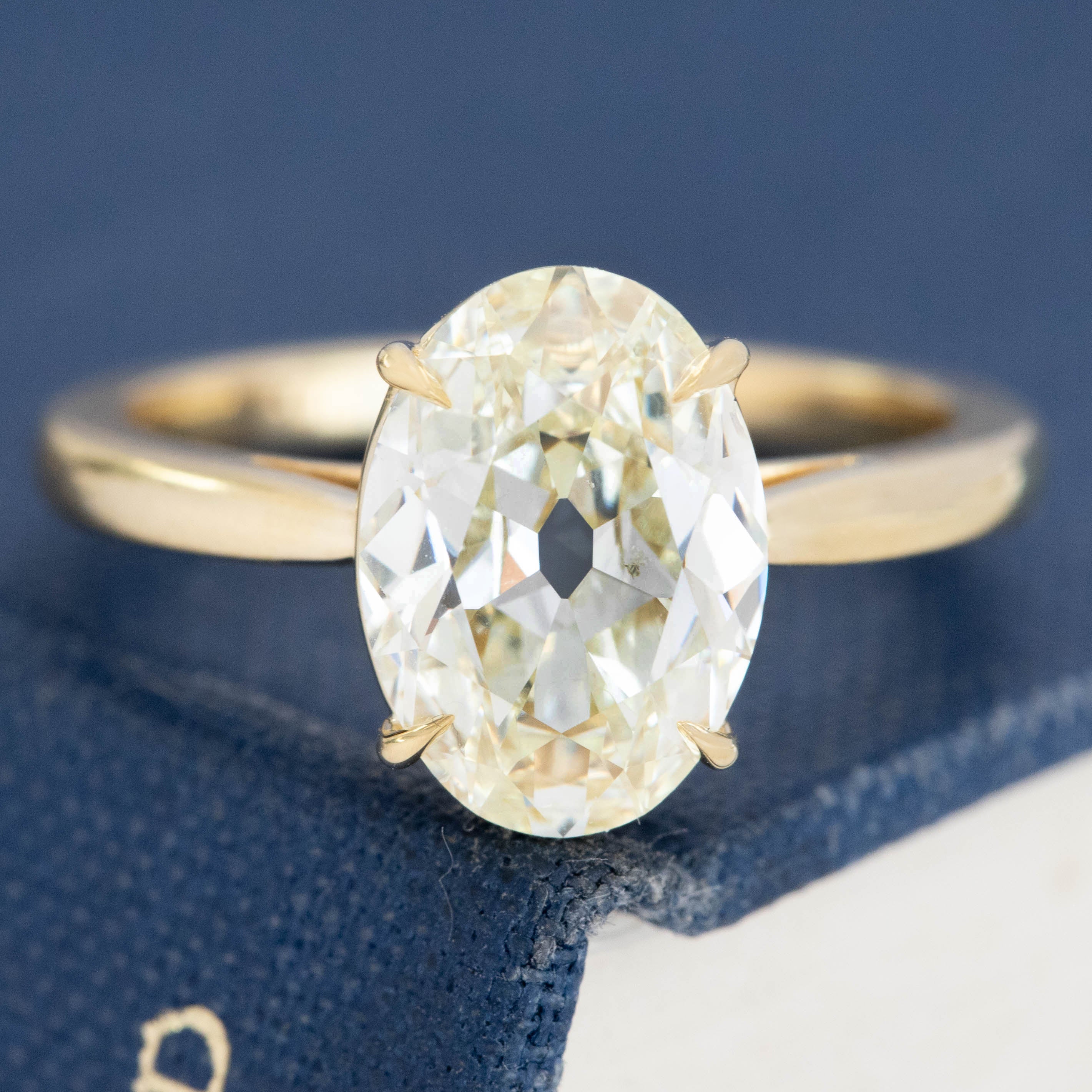 2.50ct Oval Cut Diamond Solitaire with Jacket, GIA N SI2