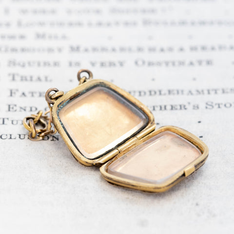 Vintage Engraved Purse Locket Charm