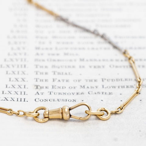 Antique Two-Tone Fancy Link Necklace, French