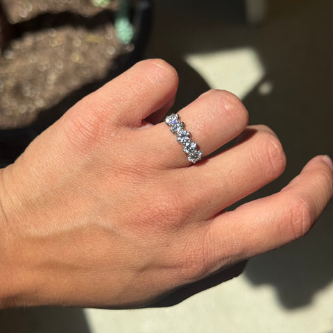 1.64ctw Old European Cut Diamond 5-Stone Band