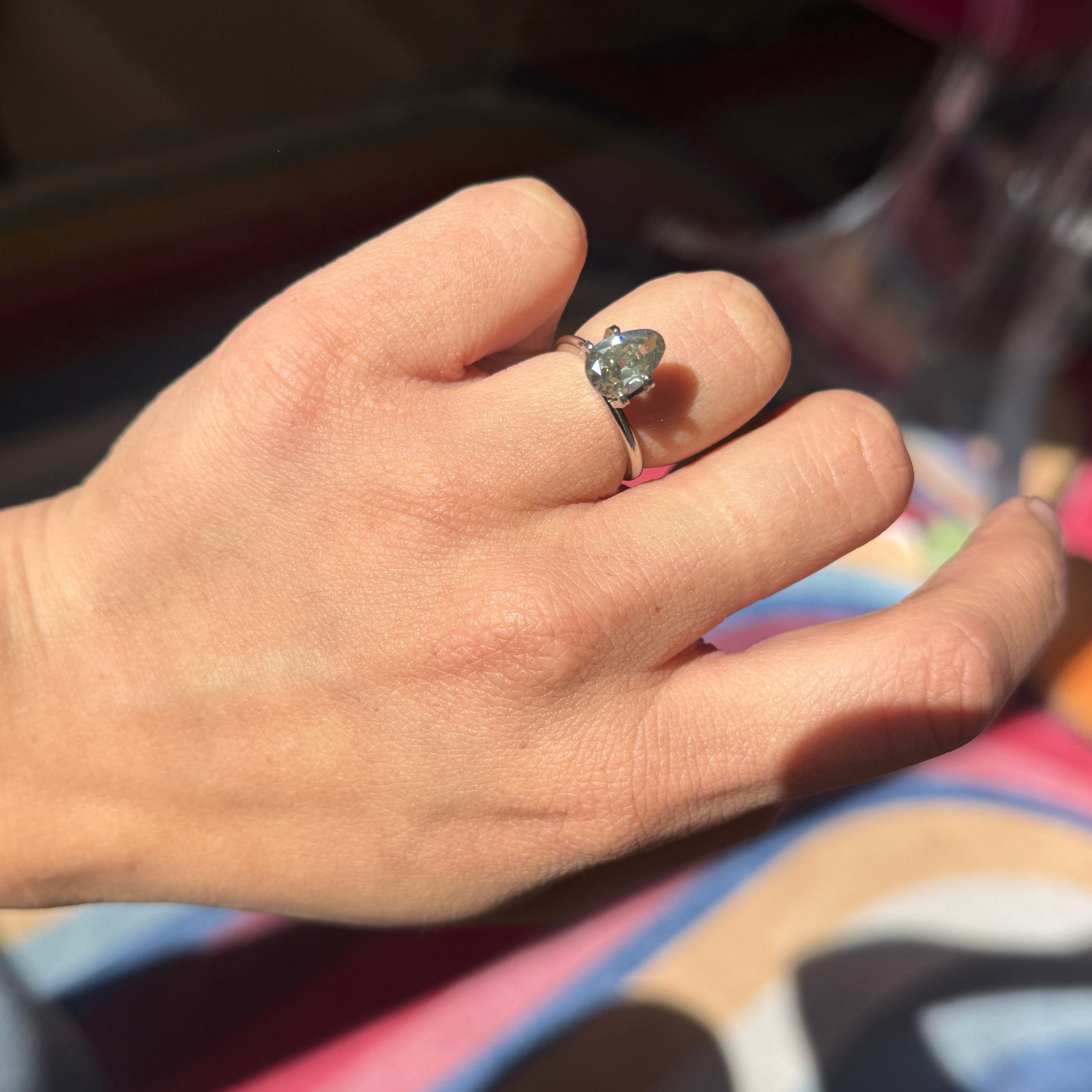 2.01ct Pear Cut Diamond, GIA FDYGG VS2