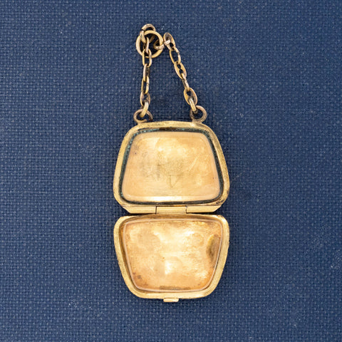 Vintage Engraved Purse Locket Charm