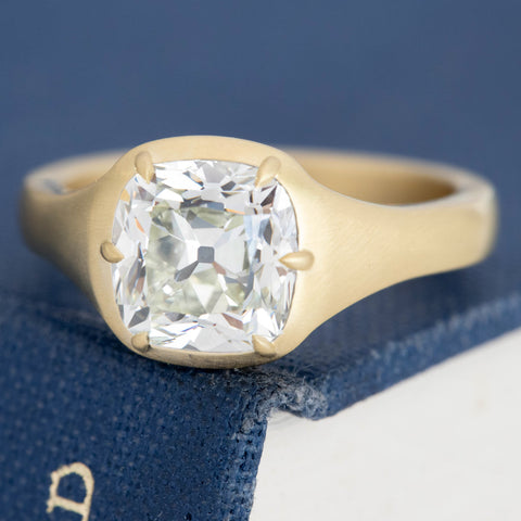 2.28ct Cushion Cut Diamond Solitaire, GIA L VS2