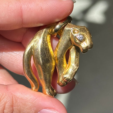 Vintage Diamond Panther Pendant, by Cartier