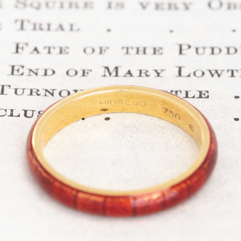 Vintage Red Enamel Band, by Hidalgo