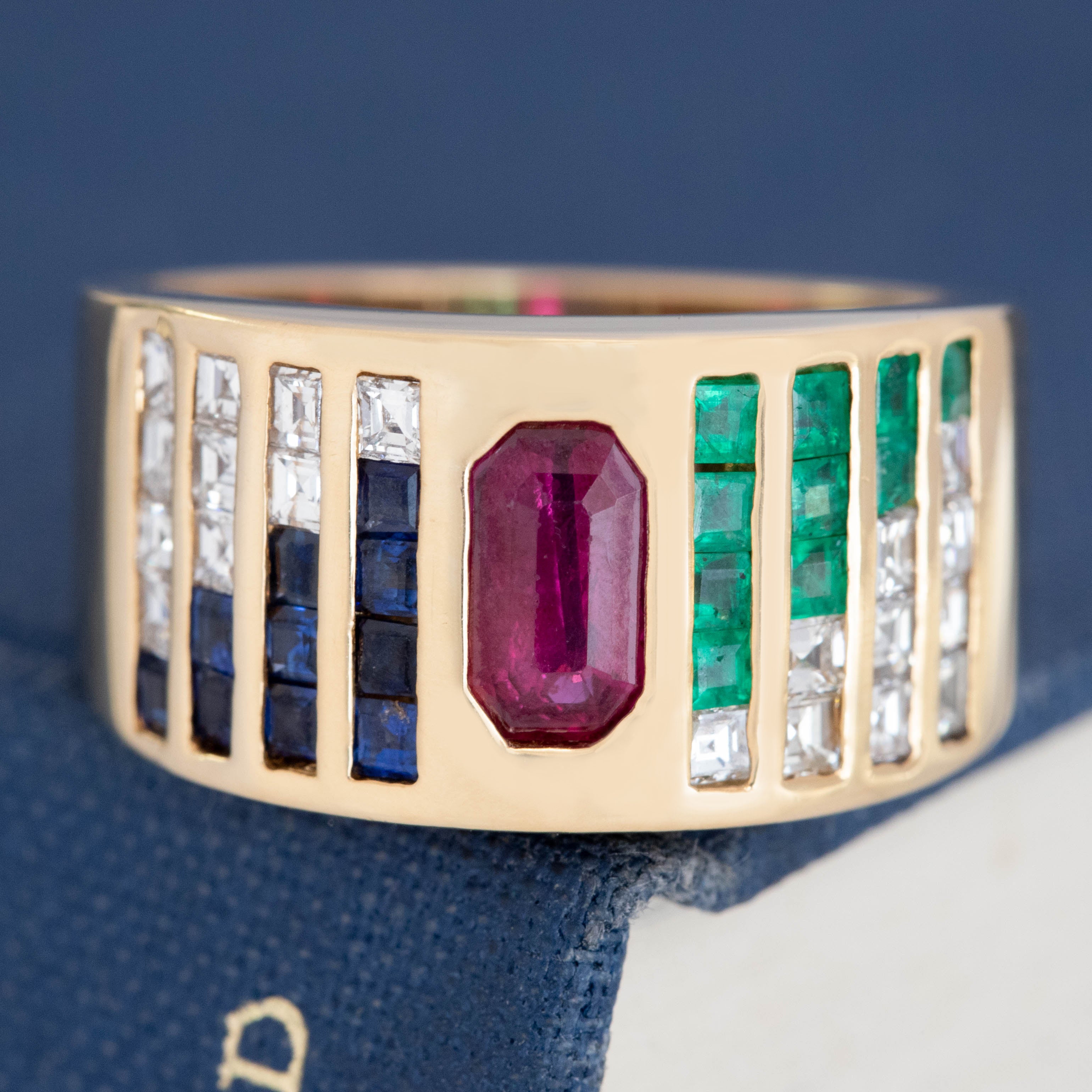 Vintage Gemstone & Diamond Cigar Band
