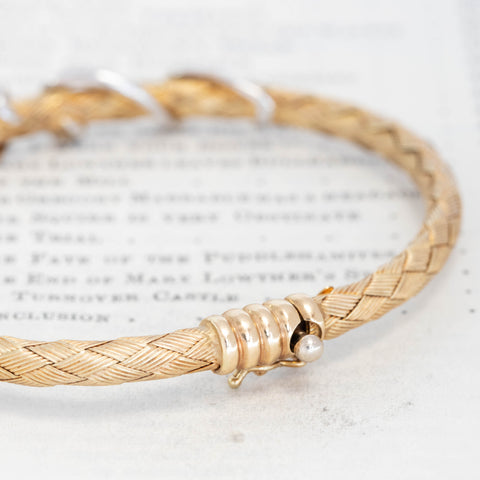 Vintage Diamond Wrap Bracelet, Italian