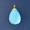 Vintage Carved Turquoise Teardrop Pendant