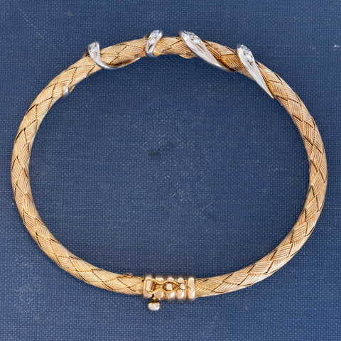Vintage Diamond Wrap Bracelet, Italian