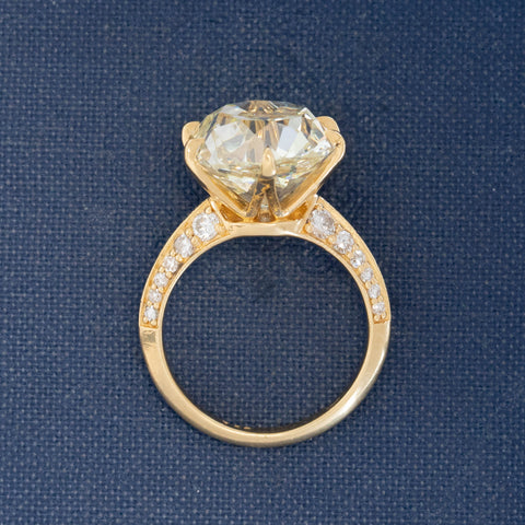 10.04ct Old Mine Cut Diamond Solitaire, GIA