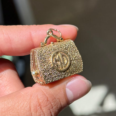 Vintage MD Medical Bag Pendant