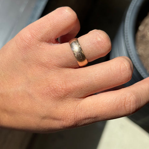 Vintage Rose Gold Wide Band, Russian