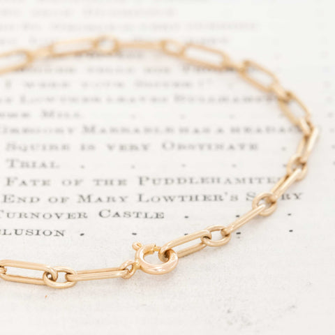 Vintage Trombone Link Chain Bracelet