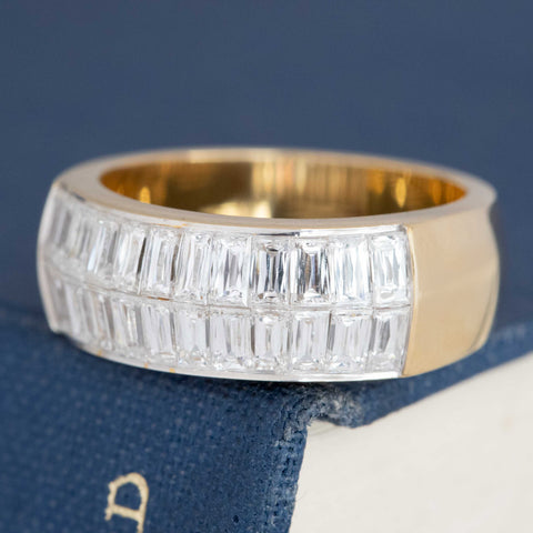2.16ctw Criss Cut Diamond Double Row Band