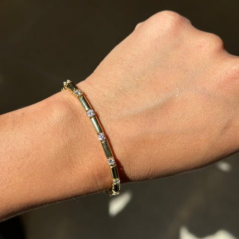 Vintage Diamond Block Bracelet