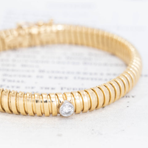 RARE Vintage Diamond Tubogas Bracelet, by Paloma Picasso for Tiffany & Co.