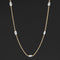 2.02ctw Briolette Cut Diamond Station Necklace