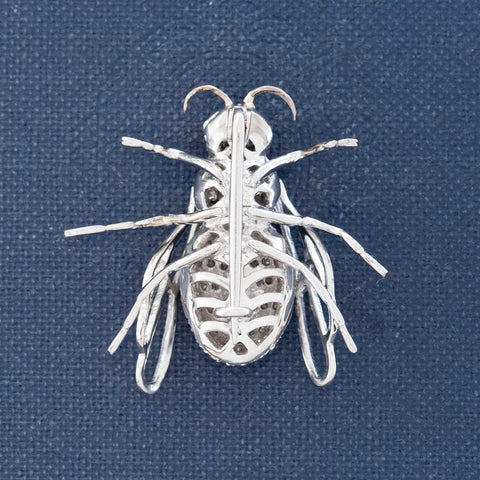 .68ctw Vintage Diamond & Sapphire Bee Brooch