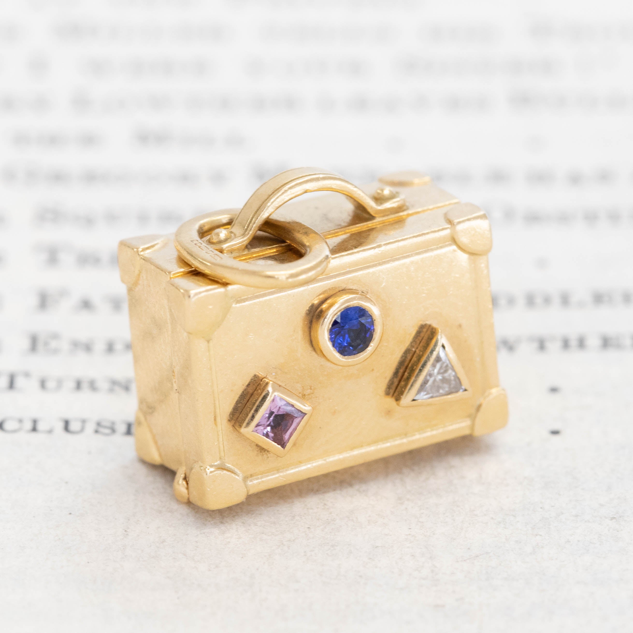 Vintage Gemstone Suitcase Charm, by Tiffany & Co.