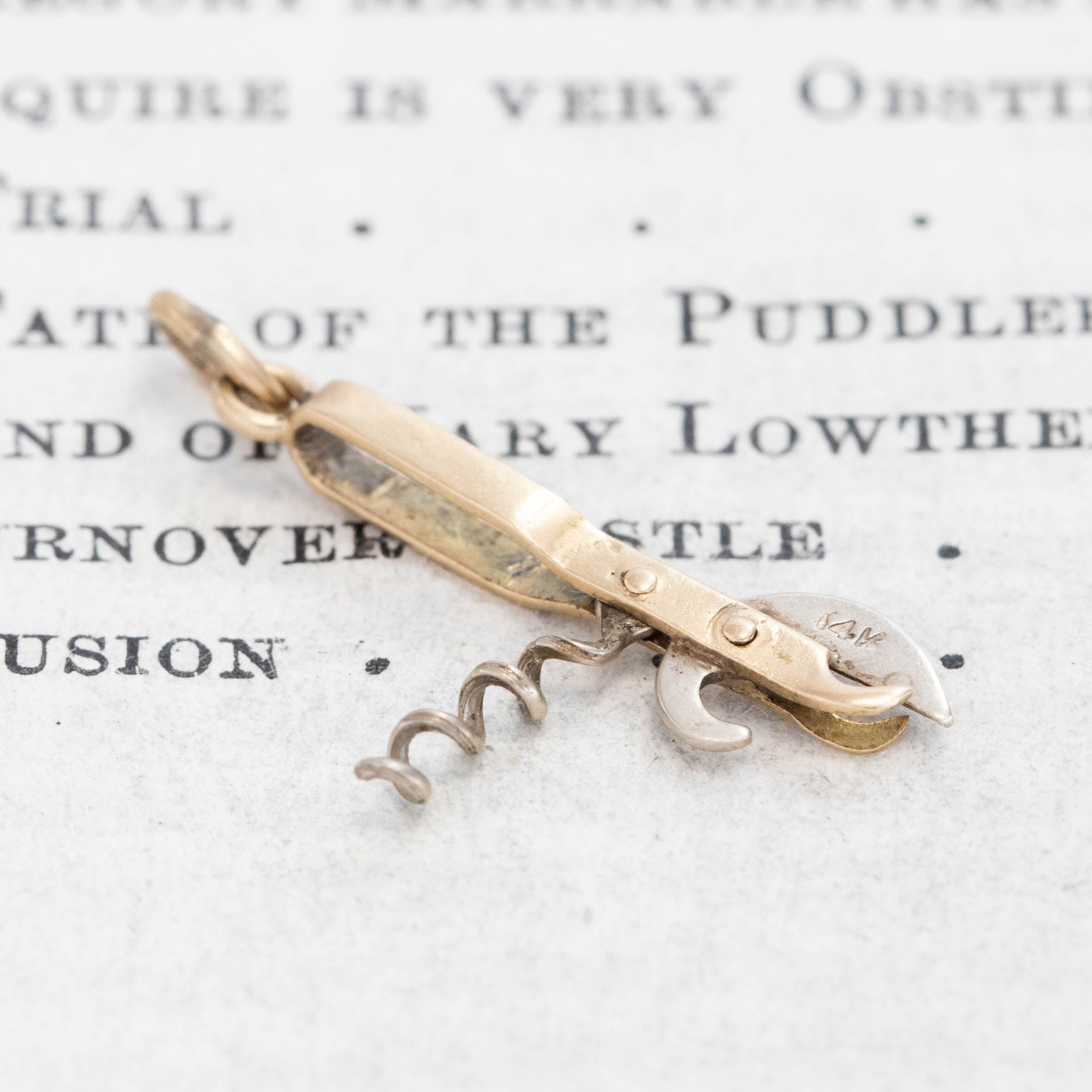 Vintage Corkscrew Charm