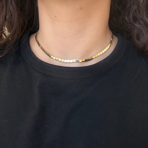 Vintage Square Link Chain Necklace