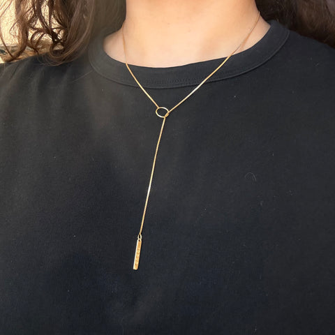 Gold Lariat Necklace, by Gucci