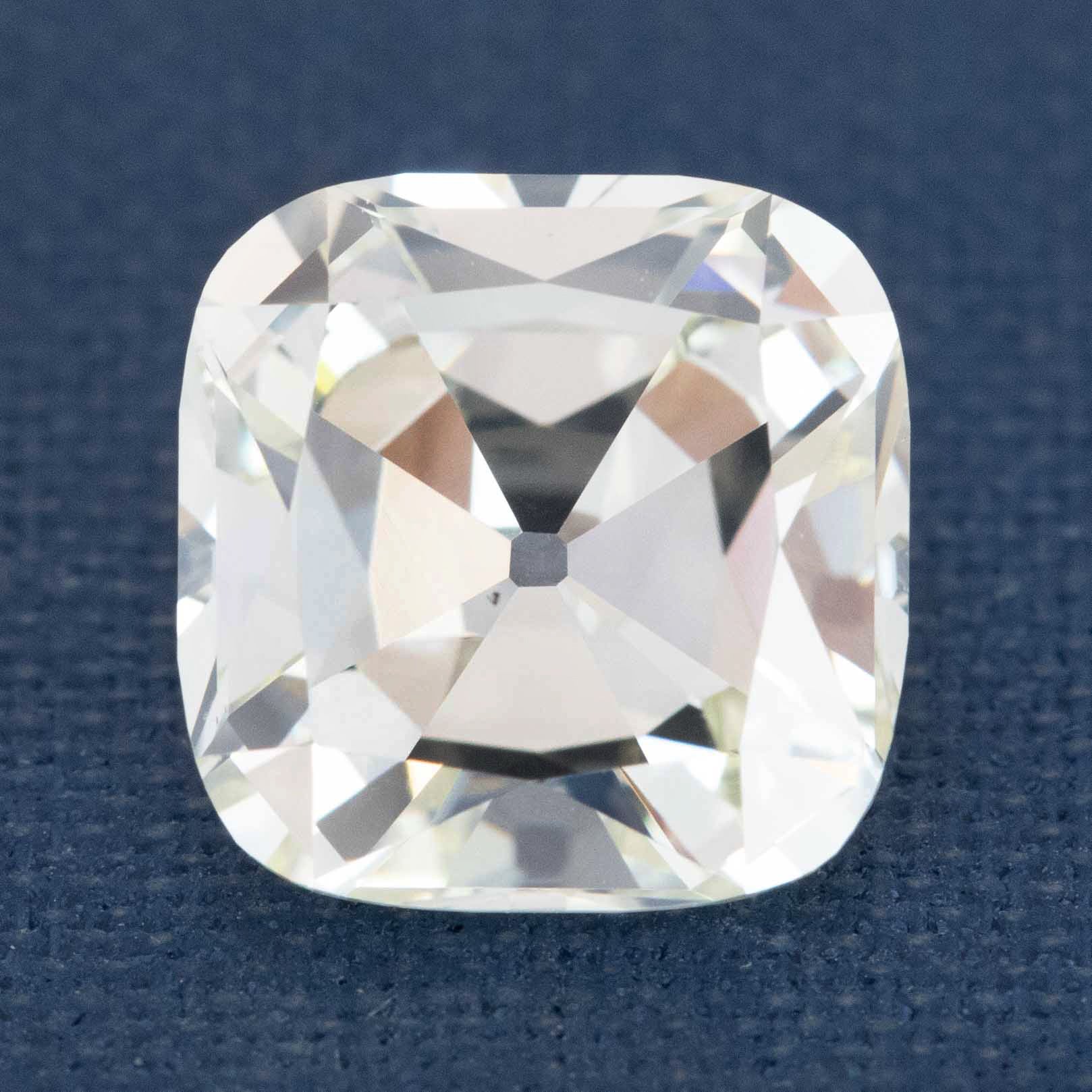 4.38ct Old Mine Cushion Cut Diamond, GIA M VS2