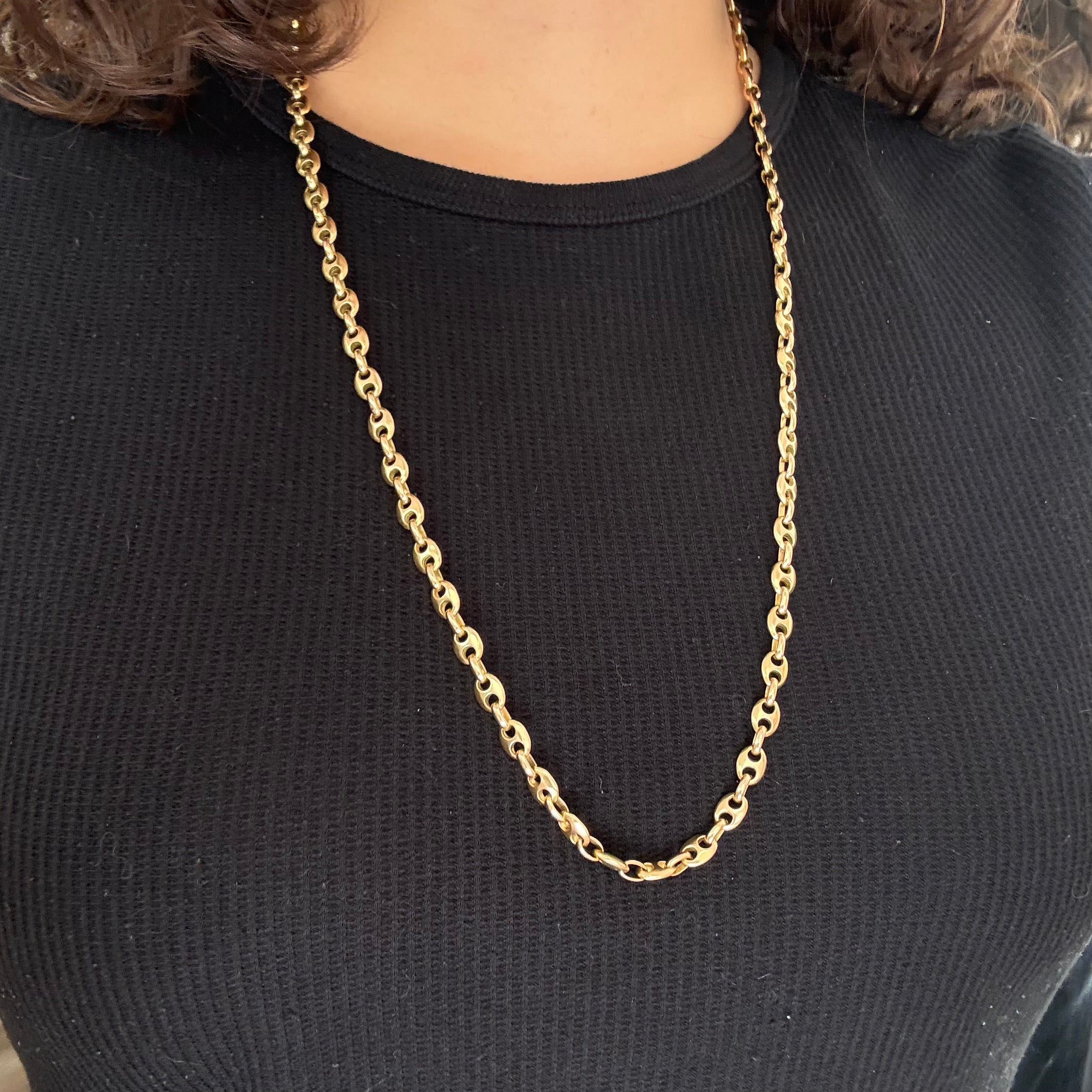 Cartier yellow gold anchor link chain