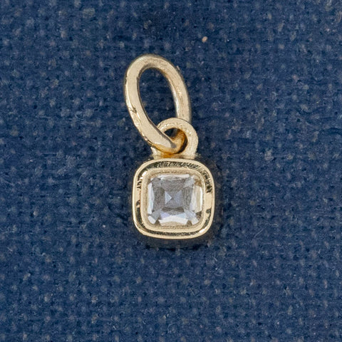 .19ct Cushion Cut Diamond Bezel Charm/Pendant