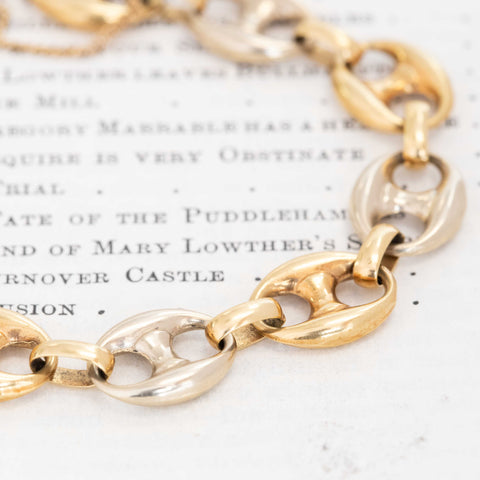 Vintage Two-Tone Mariner Link Bracelet, by Uno A Erre