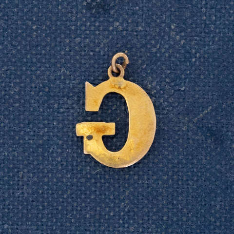 Vintage Enamel G Letter Charm