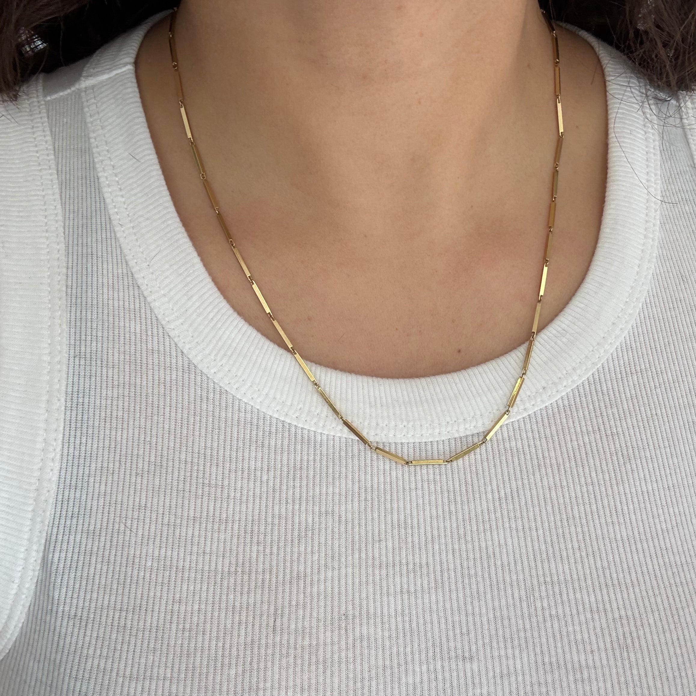 Vintage Bar Link Chain Necklace, by Uno A Erre