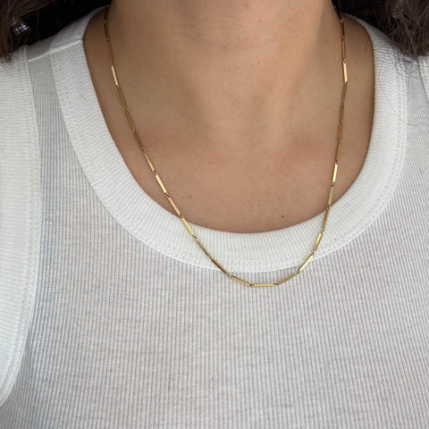 Vintage Bar Link Chain Necklace, by Uno A Erre