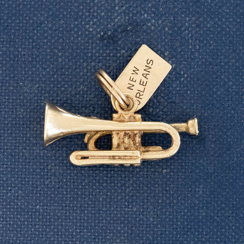 Vintage New Orleans Trumpet Charm