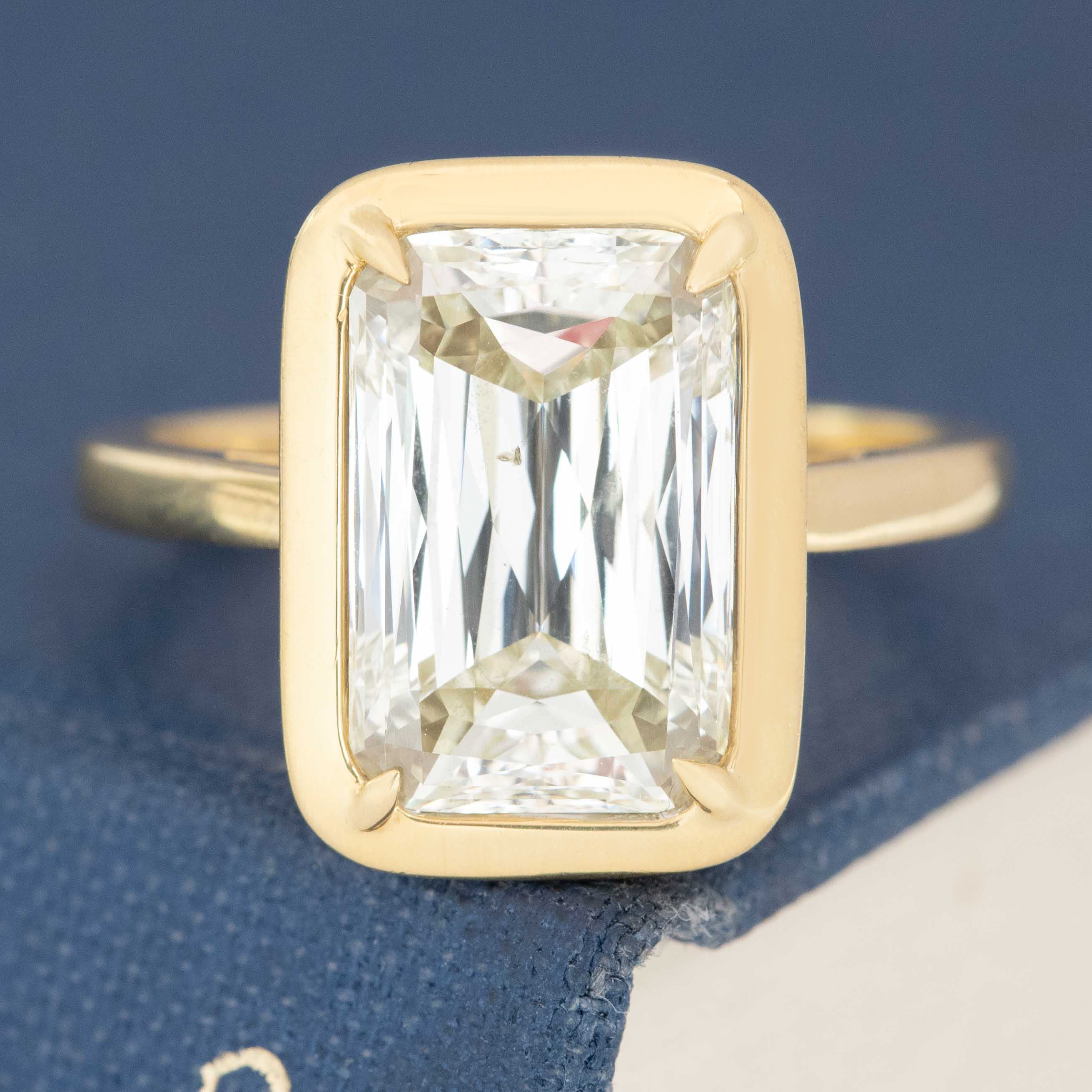 5.01ct Criss Cut Diamond Solitaire, GIA M SI1