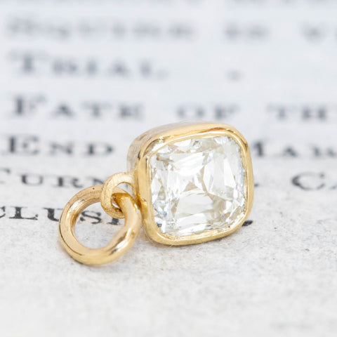 .66ct Cushion Cut Diamond Bezel Charm/Pendant